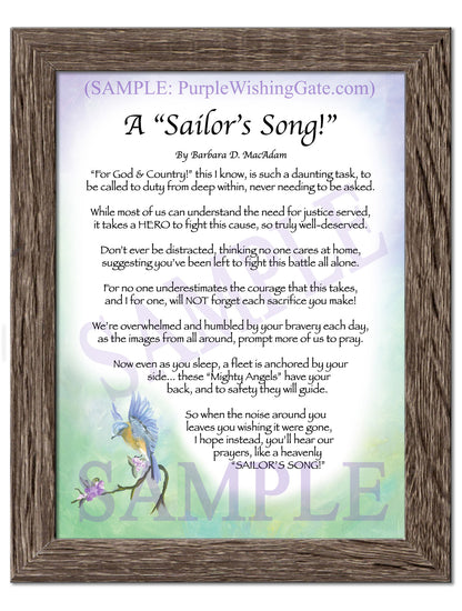 A Sailor's Song! - Military Gift - PurpleWishingGate.com