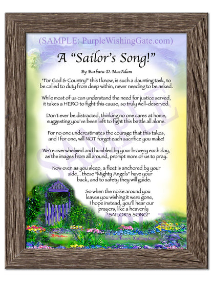 A Sailor's Song! - Military Gift - PurpleWishingGate.com
