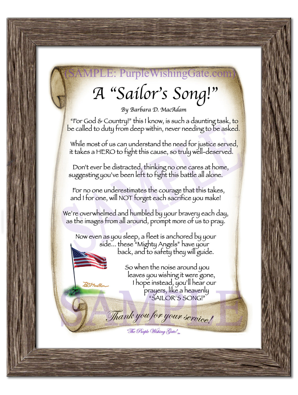 A Sailor's Song! - Military Gift - PurpleWishingGate.com