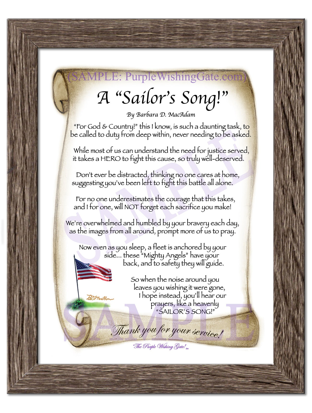 A Sailor's Song! - Military Gift - PurpleWishingGate.com