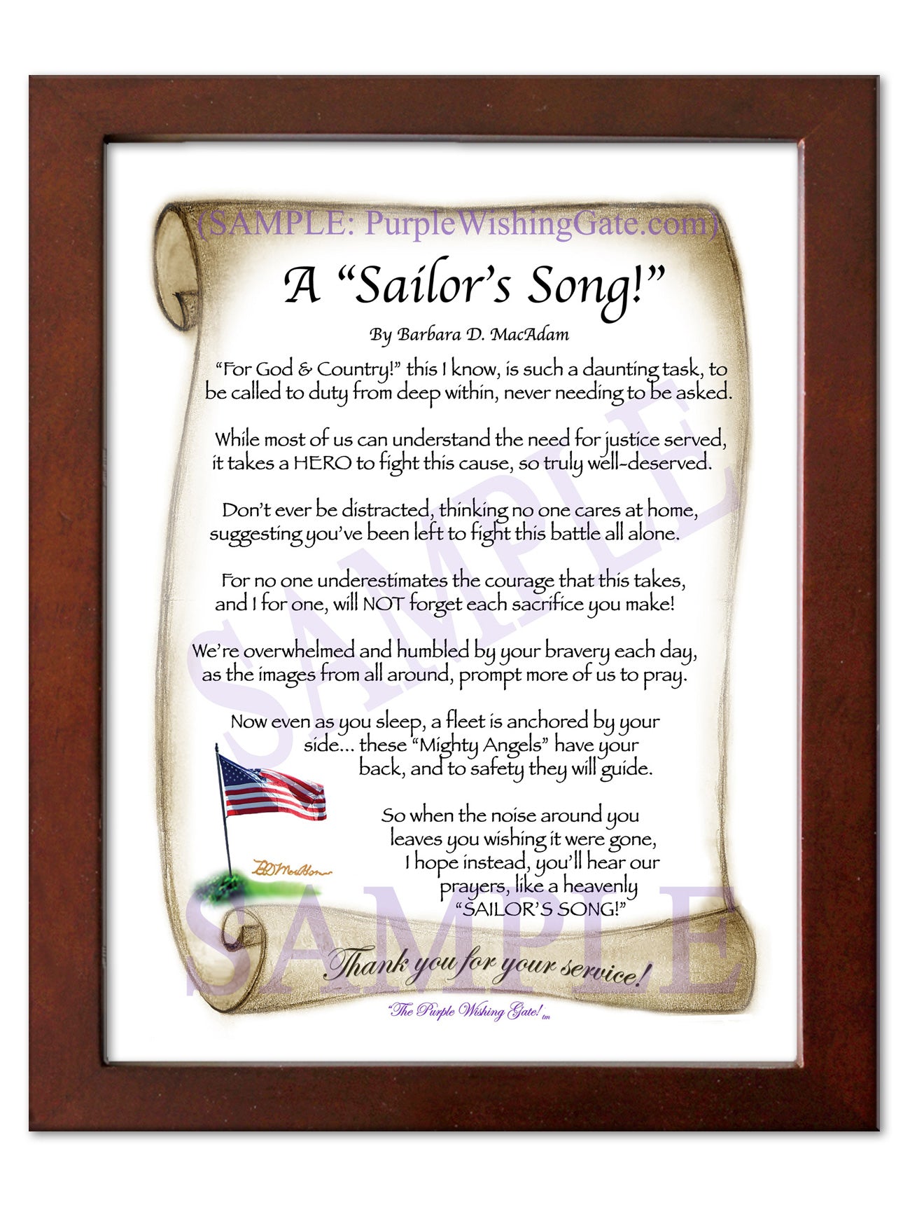 A Sailor's Song! - Military Gift - PurpleWishingGate.com