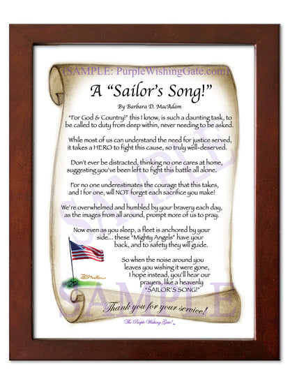 A Sailor's Song! - Military Gift - PurpleWishingGate.com
