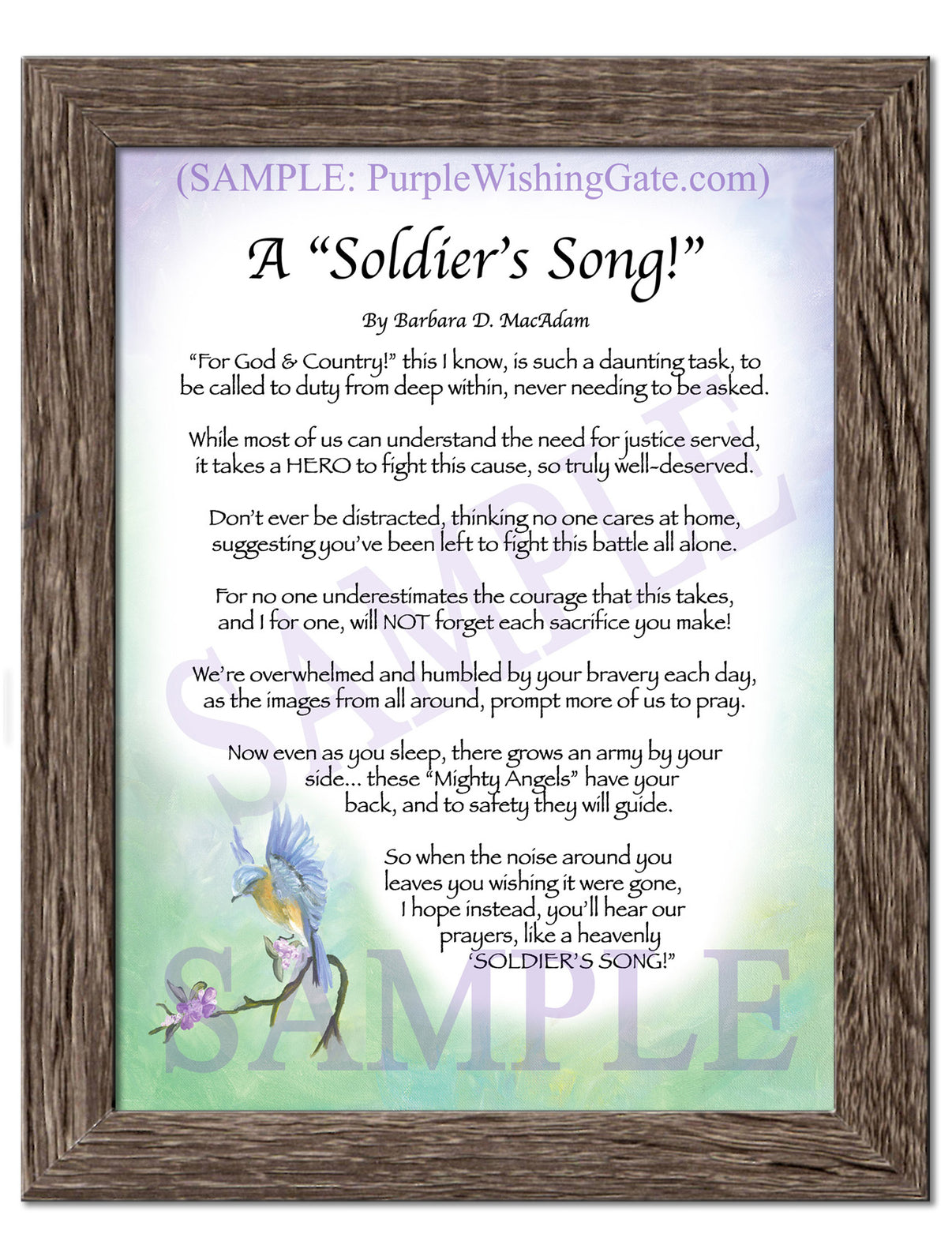 A Soldier's Song! - Military Gift - PurpleWishingGate.com