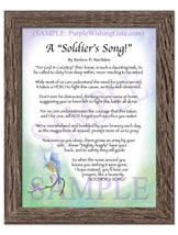 A Soldier's Song! - Military Gift - PurpleWishingGate.com