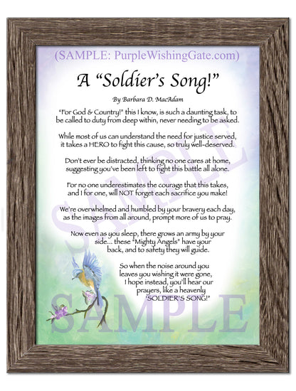 A Soldier's Song! - Military Gift - PurpleWishingGate.com