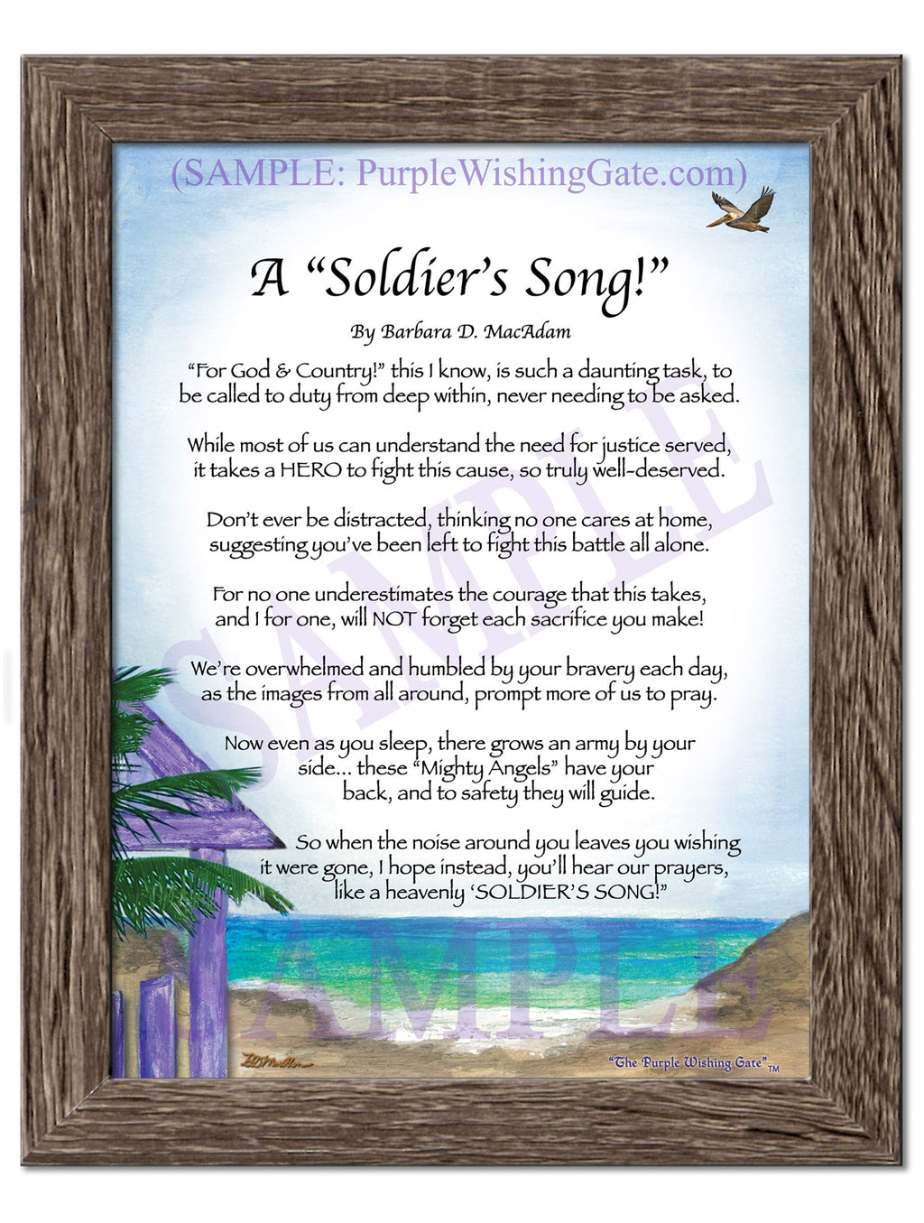 A Soldier's Song: Paradise Cove / 5x7 / 5x7 Birchwood

