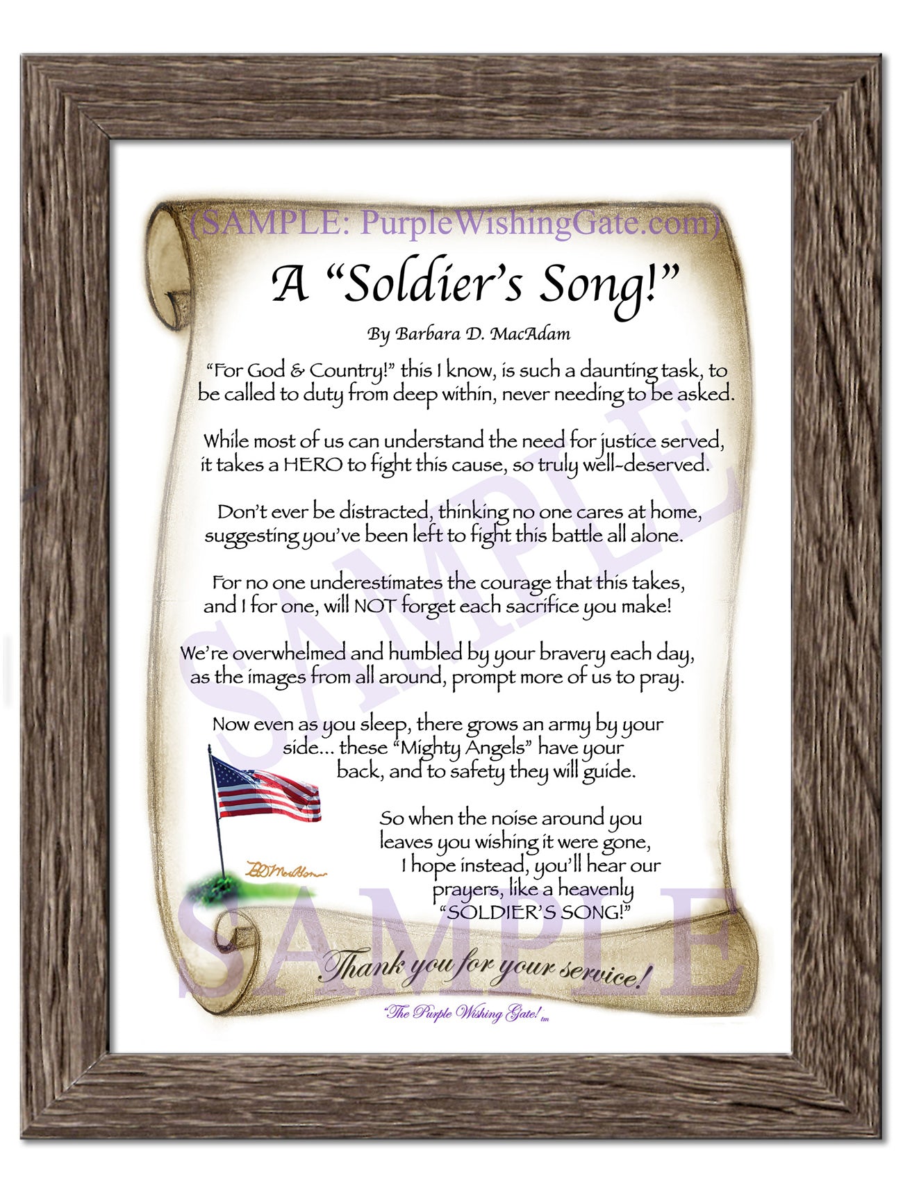 A Soldier's Song! - Military Gift - PurpleWishingGate.com