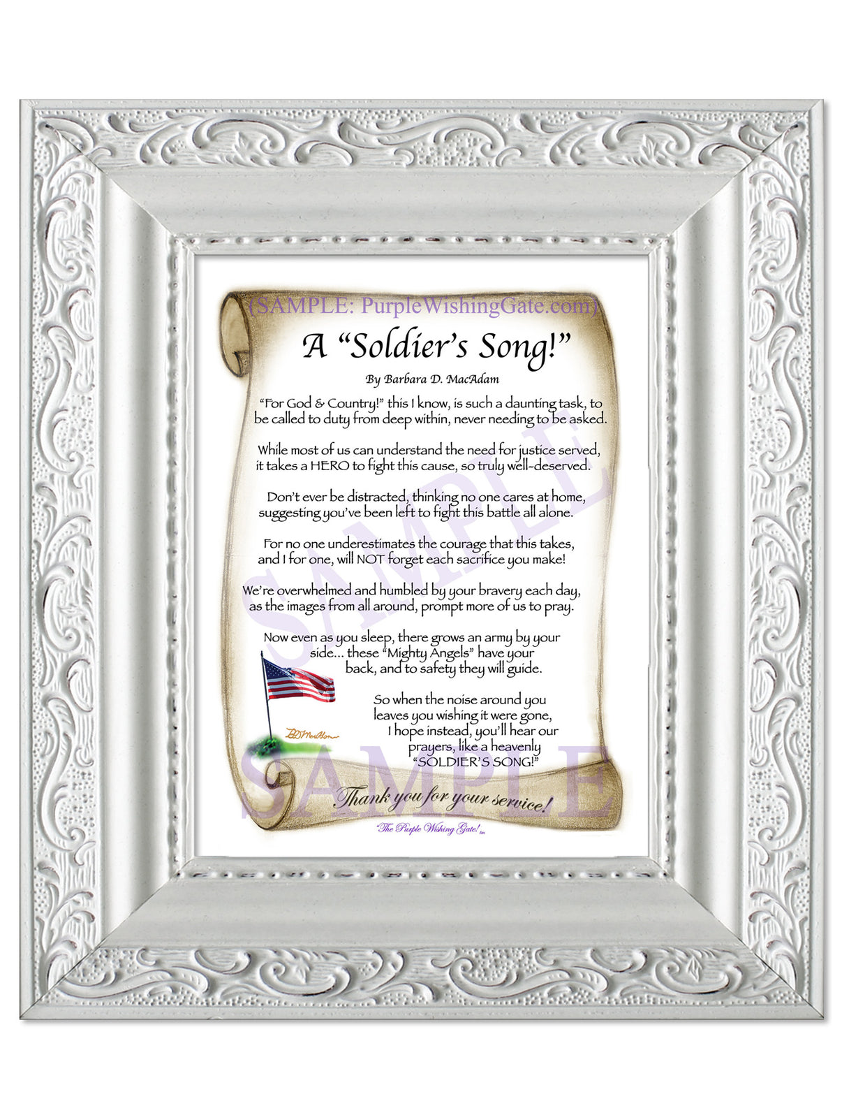 A Soldier's Song! - Military Gift - PurpleWishingGate.com