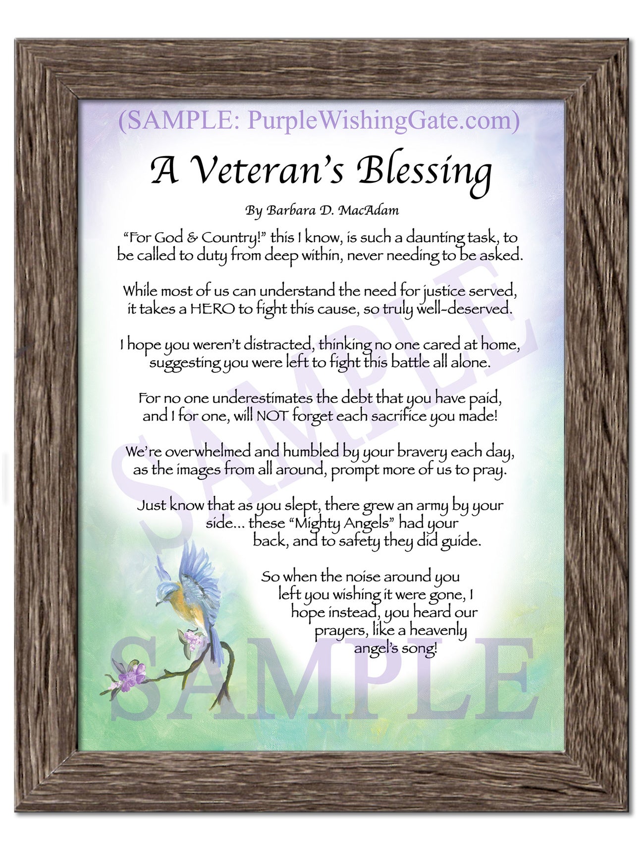 A Veteran's Blessing - Military Gift - PurpleWishingGate.com