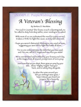 A Veteran's Blessing - Military Gift - PurpleWishingGate.com