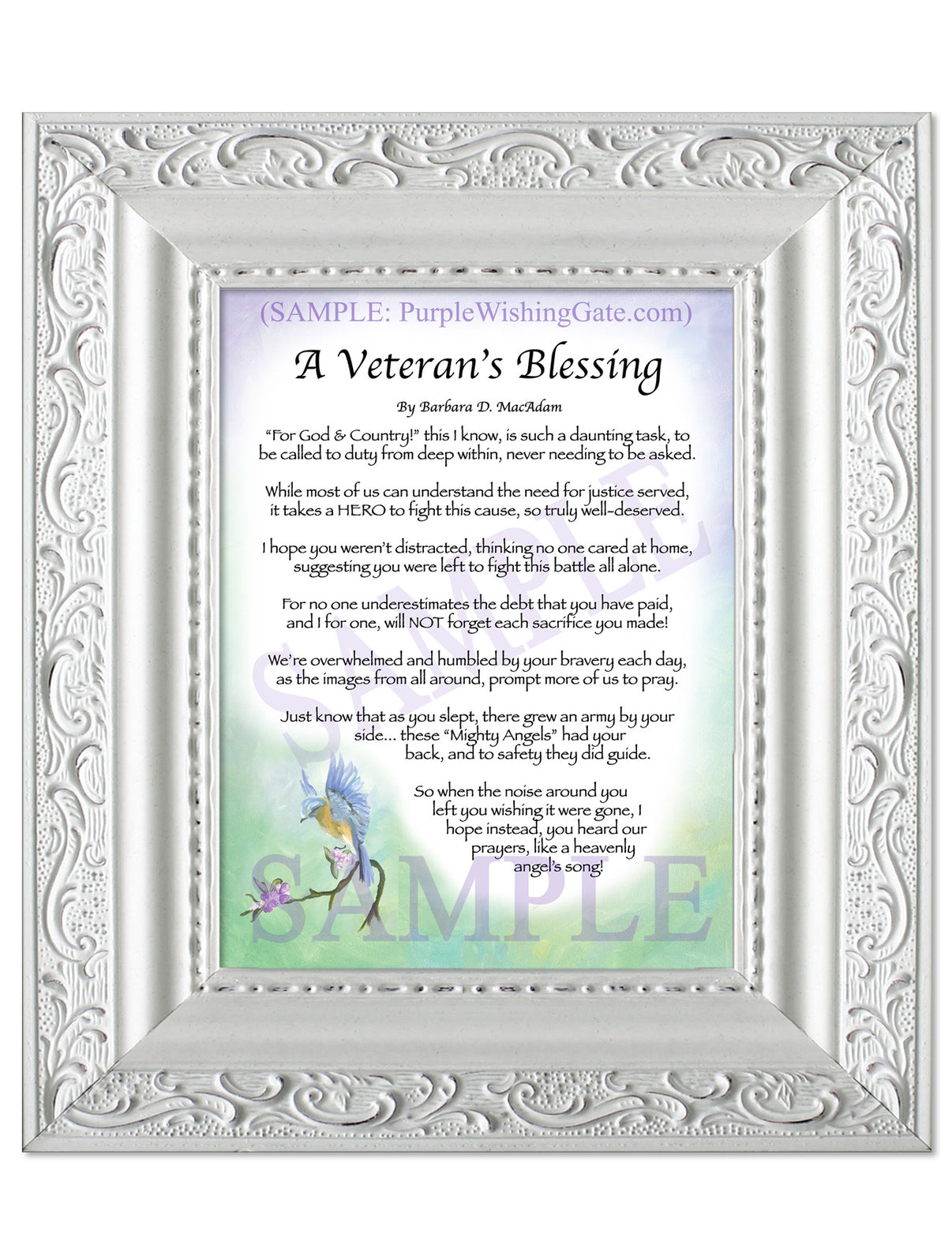 A Veteran's Blessing - Military Gift - PurpleWishingGate.com
