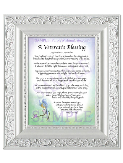 A Veteran's Blessing - Military Gift - PurpleWishingGate.com