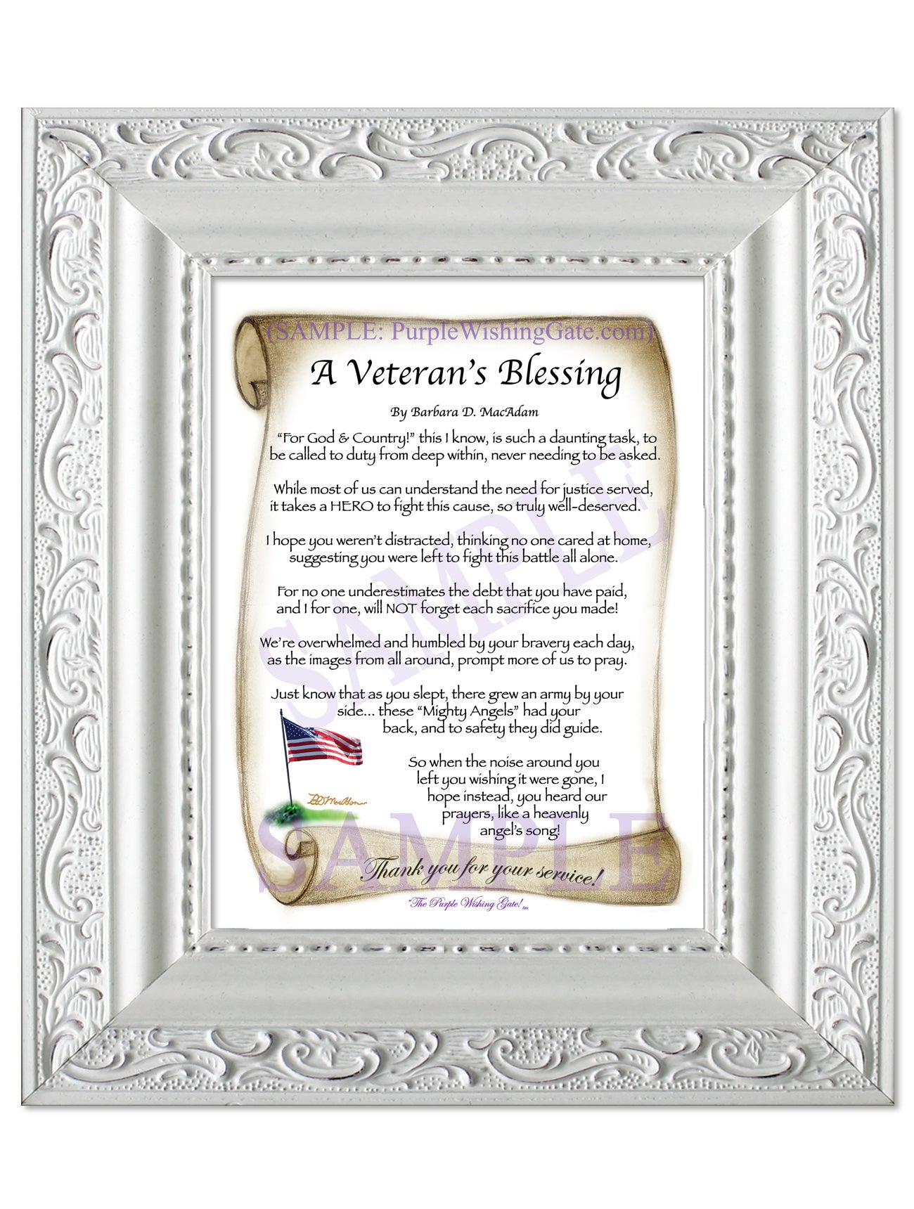 A Veteran's Blessing - Military Gift - PurpleWishingGate.com
