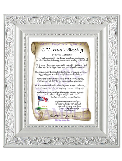 A Veteran's Blessing - Military Gift - PurpleWishingGate.com