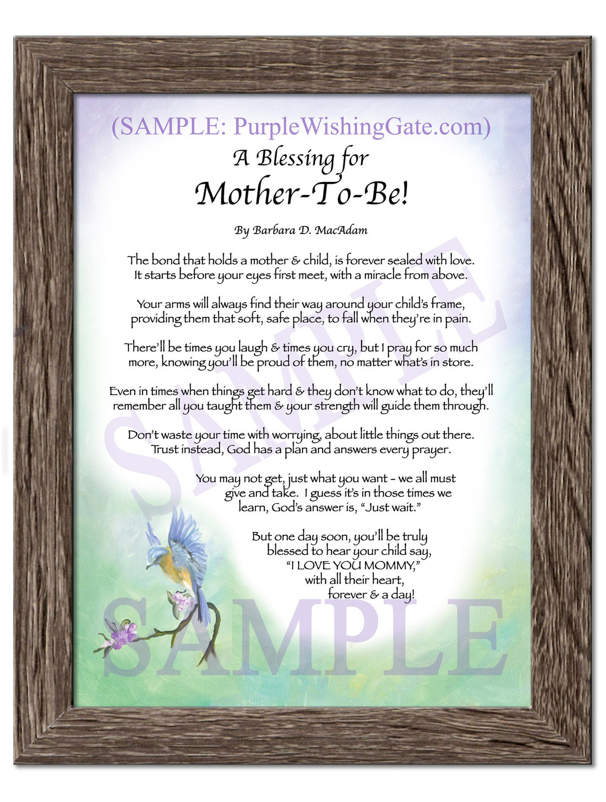 A Blessing for Mother-To-Be! - Gifts for Mom-Mother - PurpleWishingGate.com