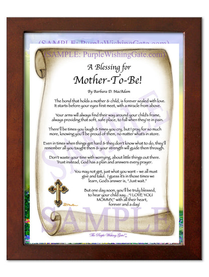 A Blessing for Mother-To-Be! - Gifts for Mom-Mother - PurpleWishingGate.com