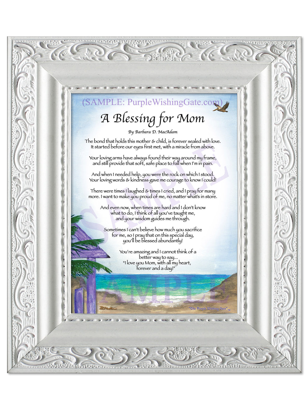 A Blessing for Mom: Paradise Cove / 5x7 / 5x7 Vintage White

