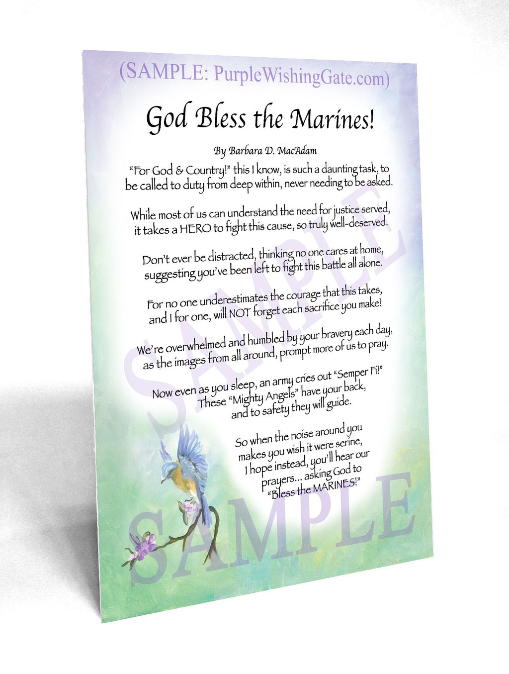 God Bless the Marines! - Military Gift - PurpleWishingGate.com