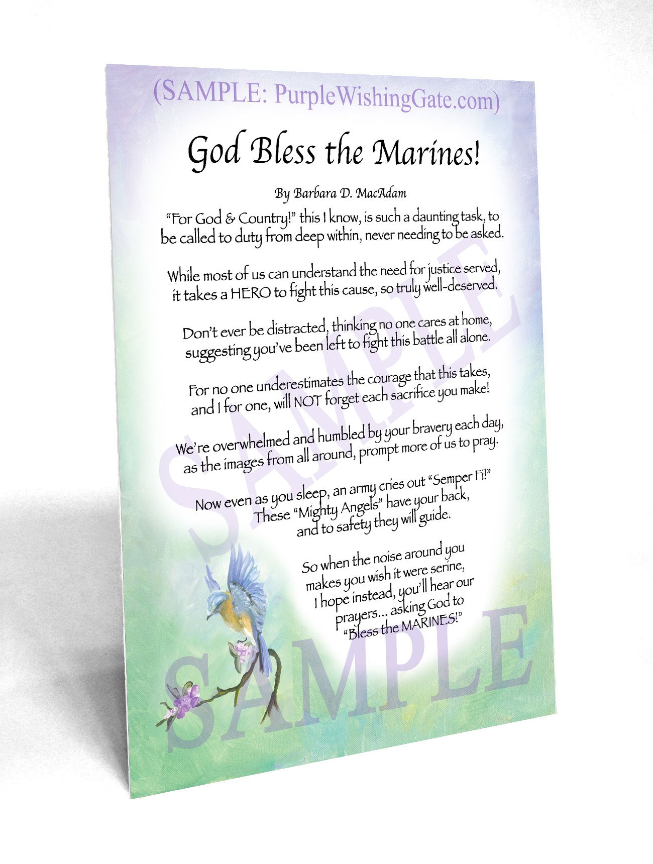God Bless the Marines! - Military Gift - PurpleWishingGate.com