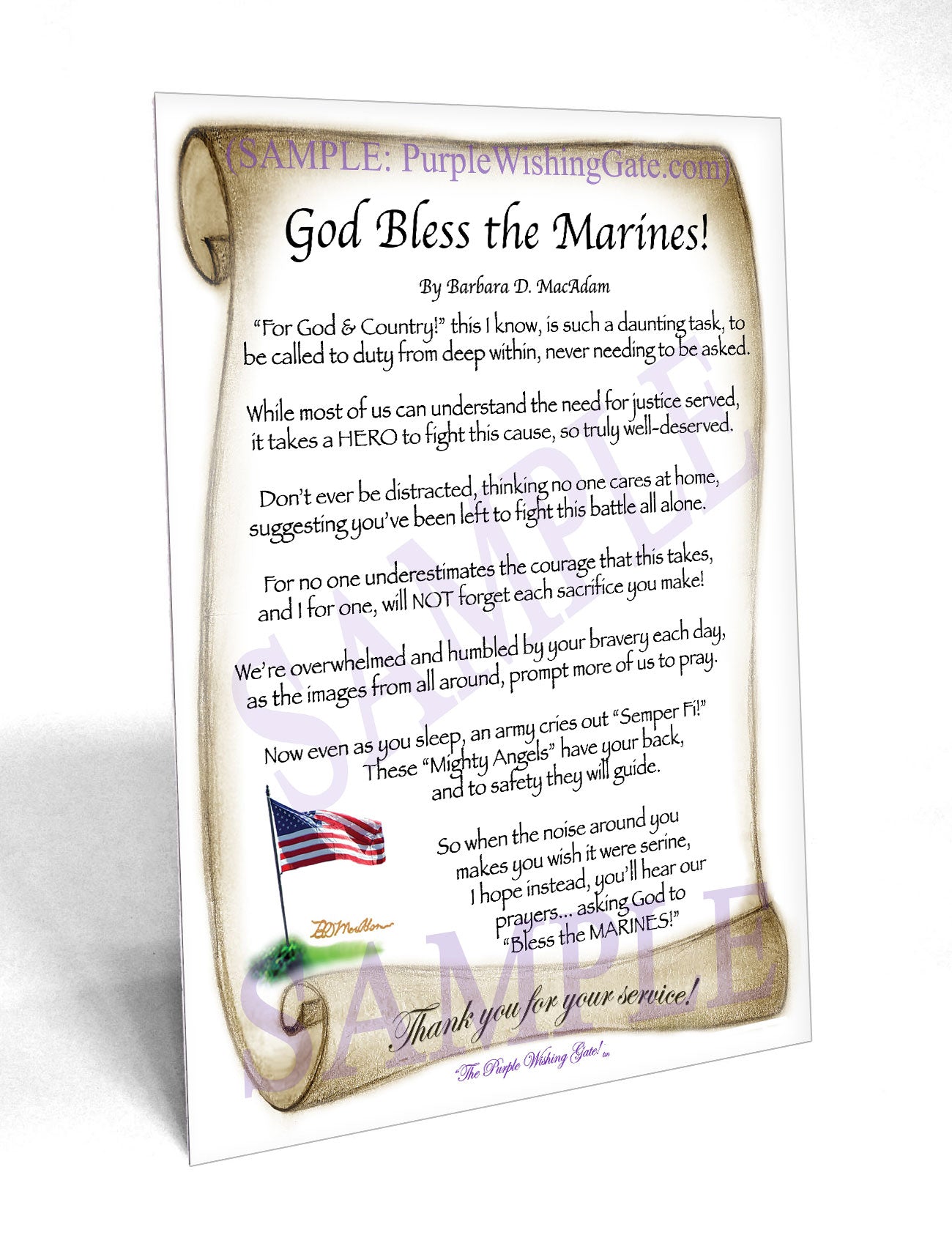 God Bless the Marines! - Military Gift - PurpleWishingGate.com