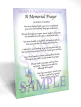A Memorial Prayer - Memorial Gift - PurpleWishingGate.com