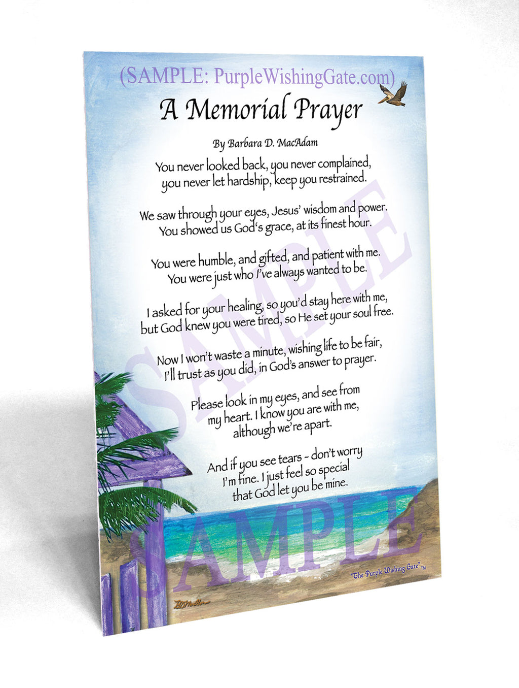 A Memorial Prayer - Memorial Gift - PurpleWishingGate.com