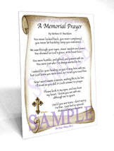 A Memorial Prayer - Memorial Gift - PurpleWishingGate.com