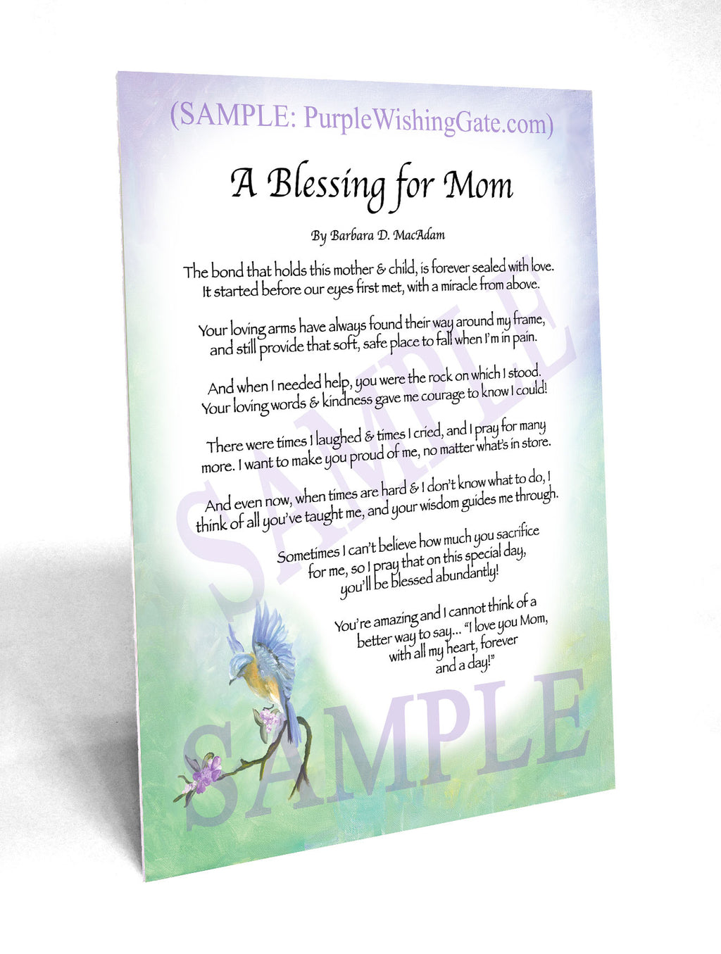 A Blessing for Mom: Bluebird / 5x7
