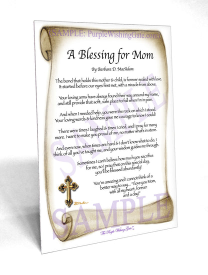 A Blessing for Mom - Gifts for Mom-Mother - PurpleWishingGate.com