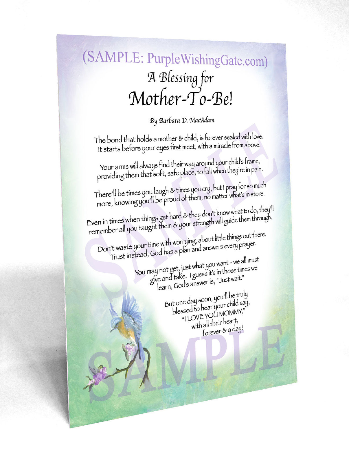 A Blessing for Mother-To-Be! - Gifts for Mom-Mother - PurpleWishingGate.com