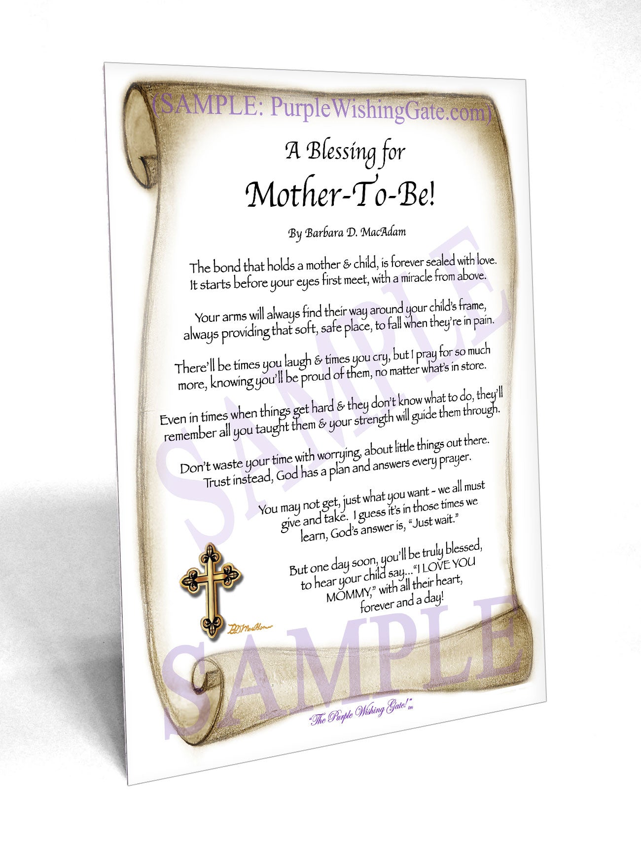 A Blessing for Mother-To-Be! - Gifts for Mom-Mother - PurpleWishingGate.com
