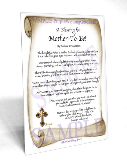 A Blessing for Mother-To-Be! - Gifts for Mom-Mother - PurpleWishingGate.com