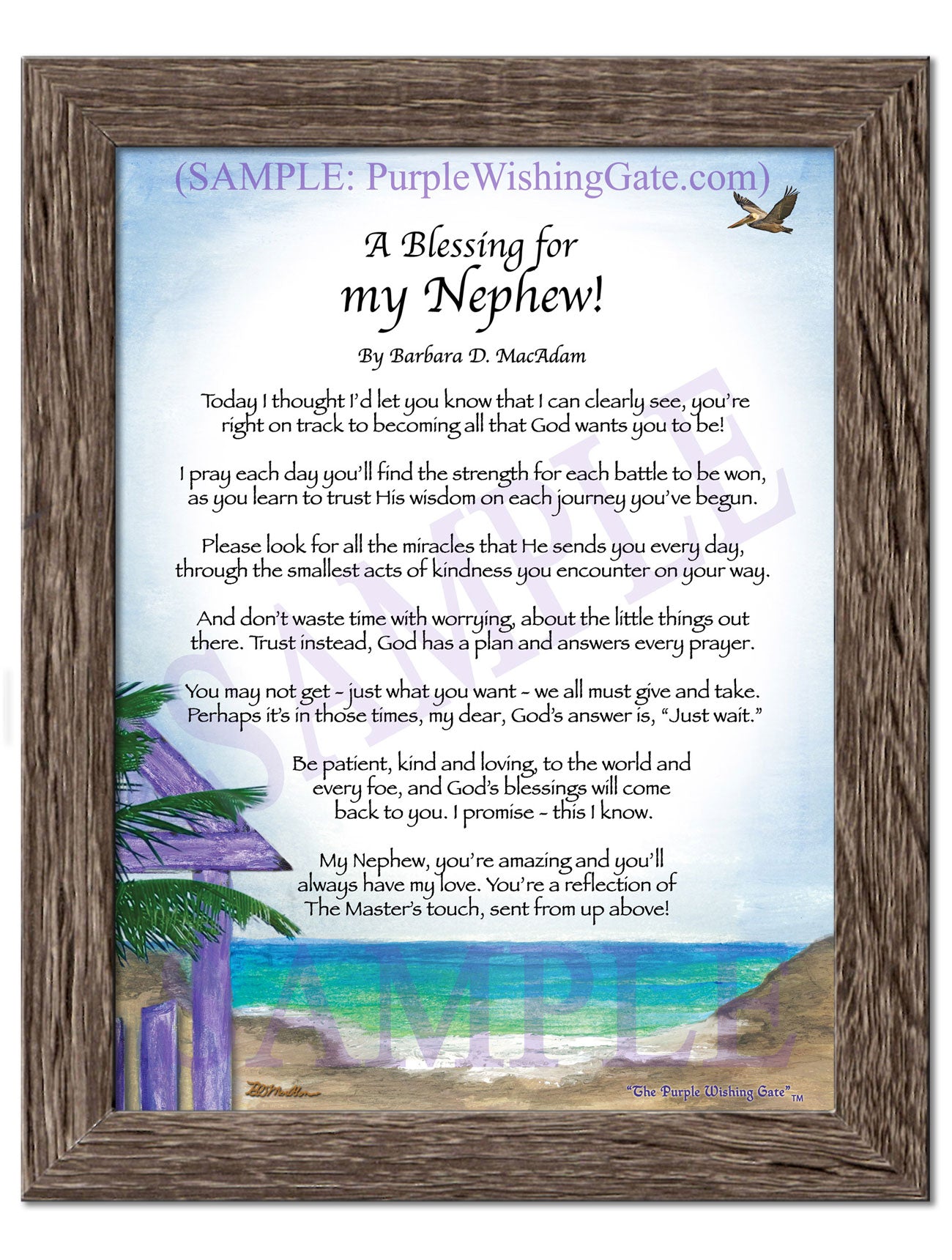 A Blessing for my Nephew! (child-adult) - Gifts for Nephew - PurpleWishingGate.com