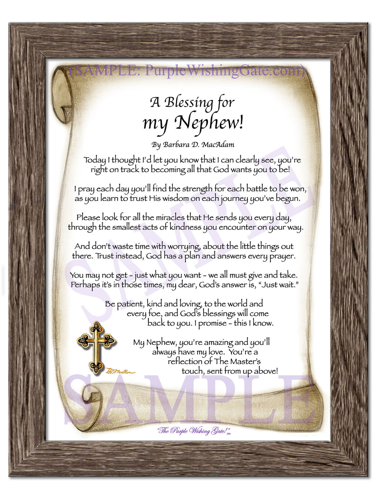 A Blessing for my Nephew! (child-adult) - Gifts for Nephew - PurpleWishingGate.com