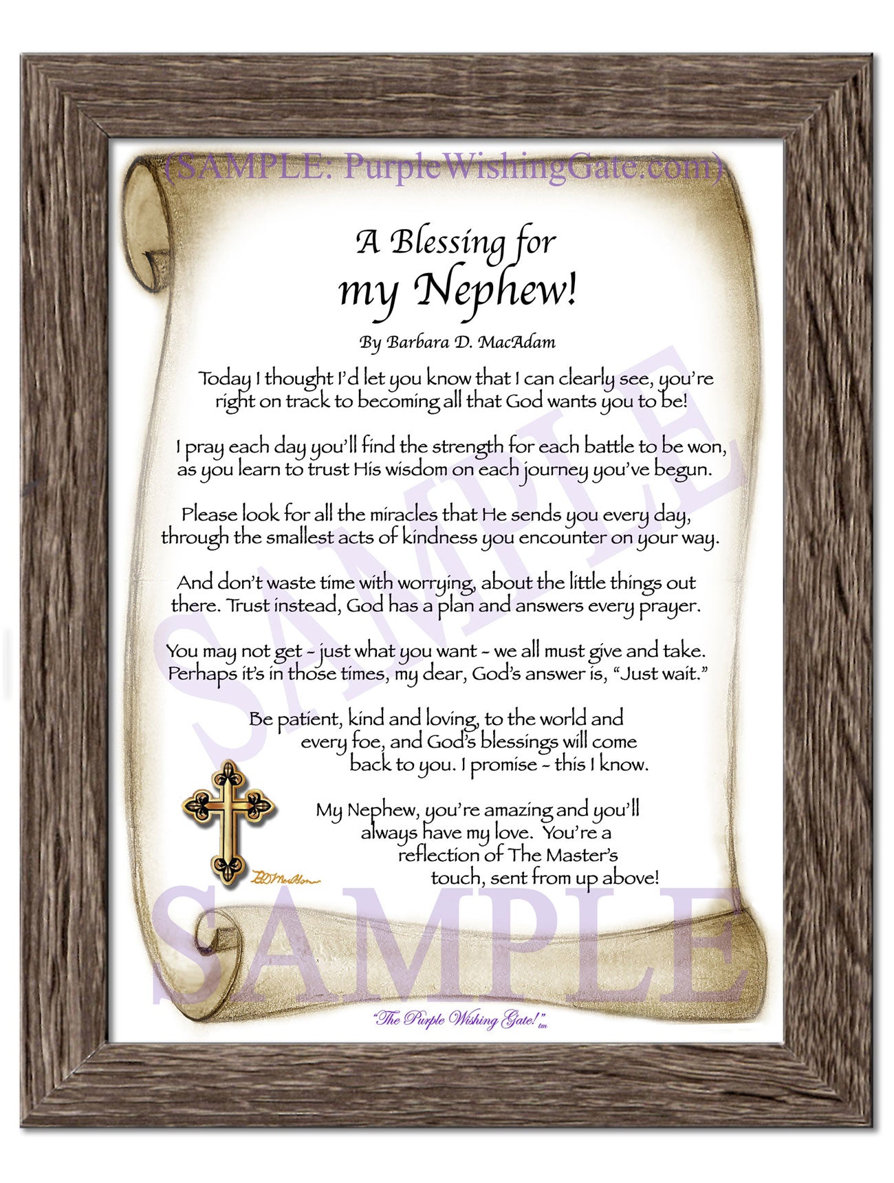 A Blessing for my Nephew! (child-adult) - Gifts for Nephew - PurpleWishingGate.com