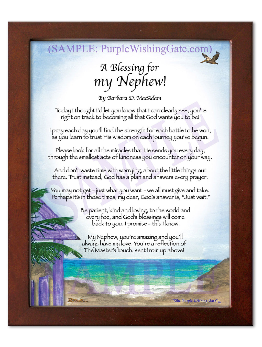 A Blessing for my Nephew! (child-adult) - Gifts for Nephew - PurpleWishingGate.com