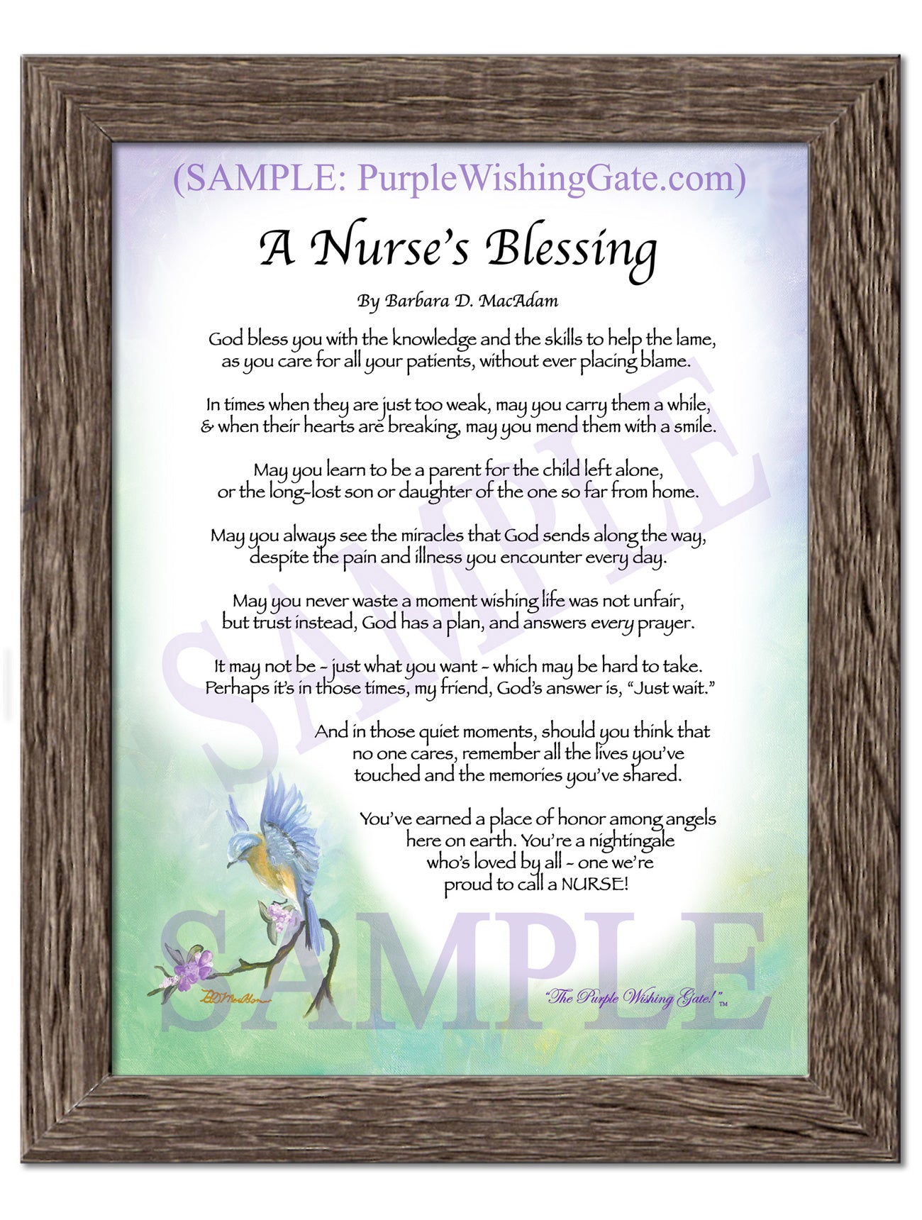 A Nurse's Blessing - Nurse's Gift - PurpleWishingGate.com