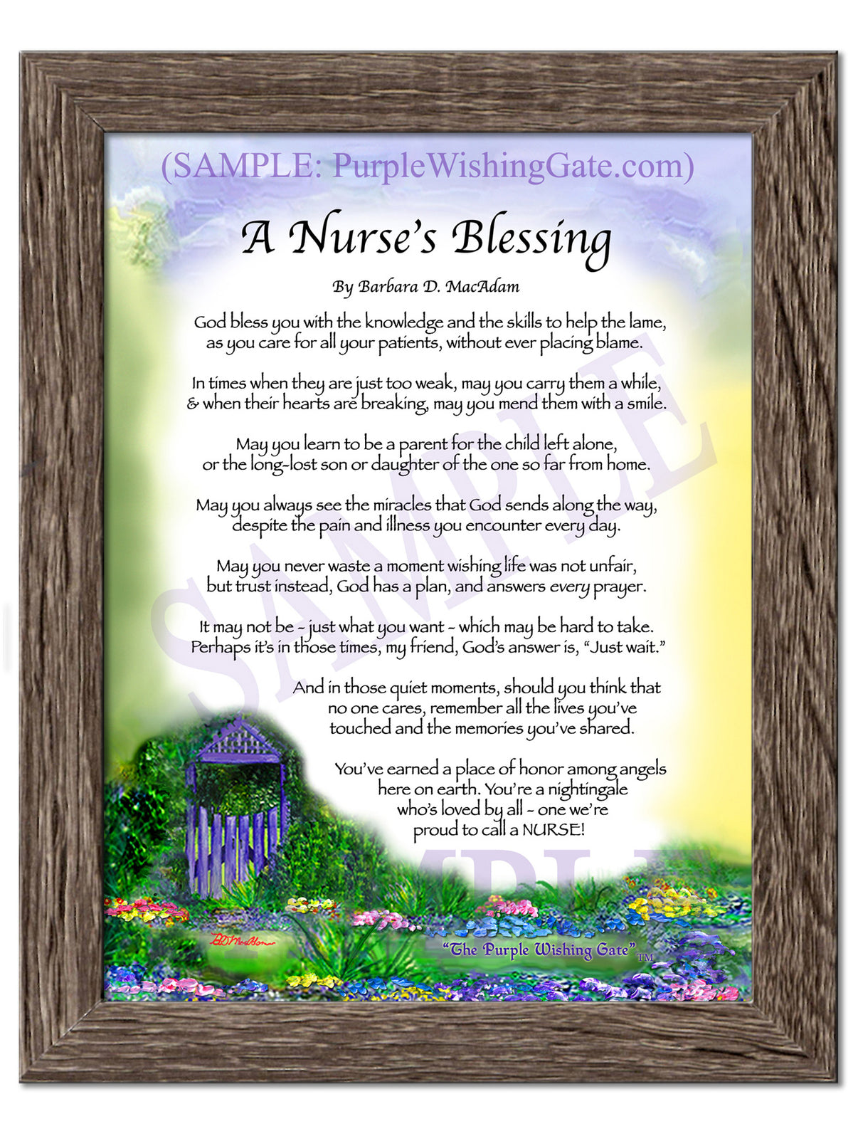 A Nurse's Blessing - Nurse's Gift - PurpleWishingGate.com