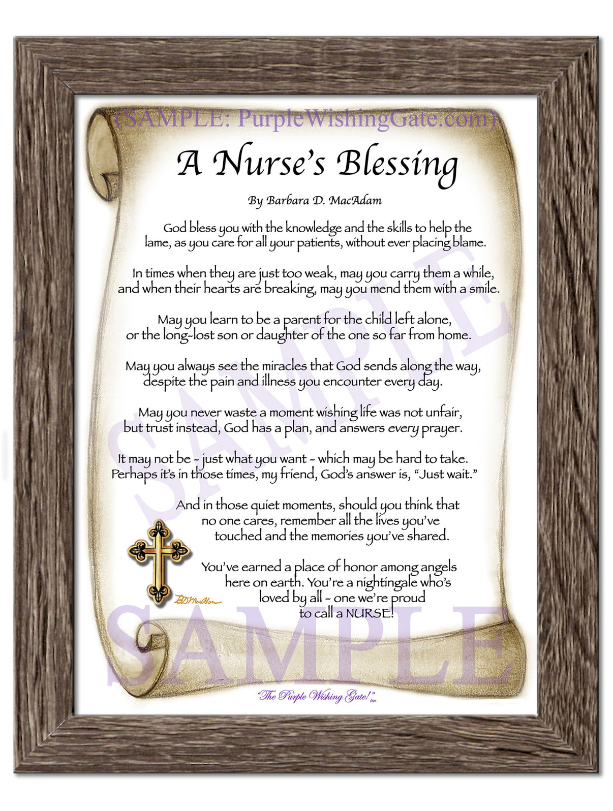 A Nurse's Blessing - Nurse's Gift - PurpleWishingGate.com