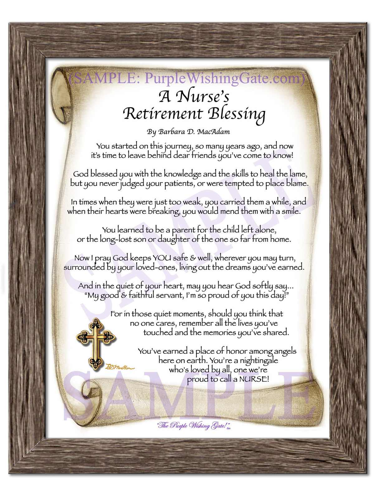A Nurse's Retirement Blessing - Retirement Gift - PurpleWishingGate.com
