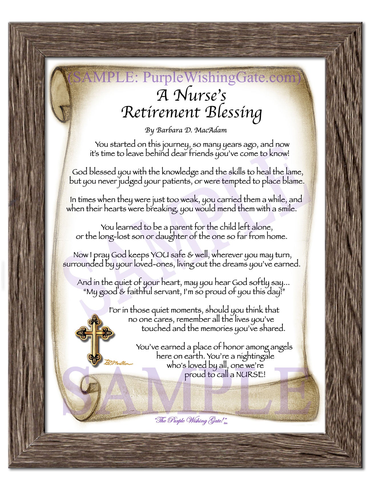 A Nurse's Retirement Blessing - Retirement Gift - PurpleWishingGate.com