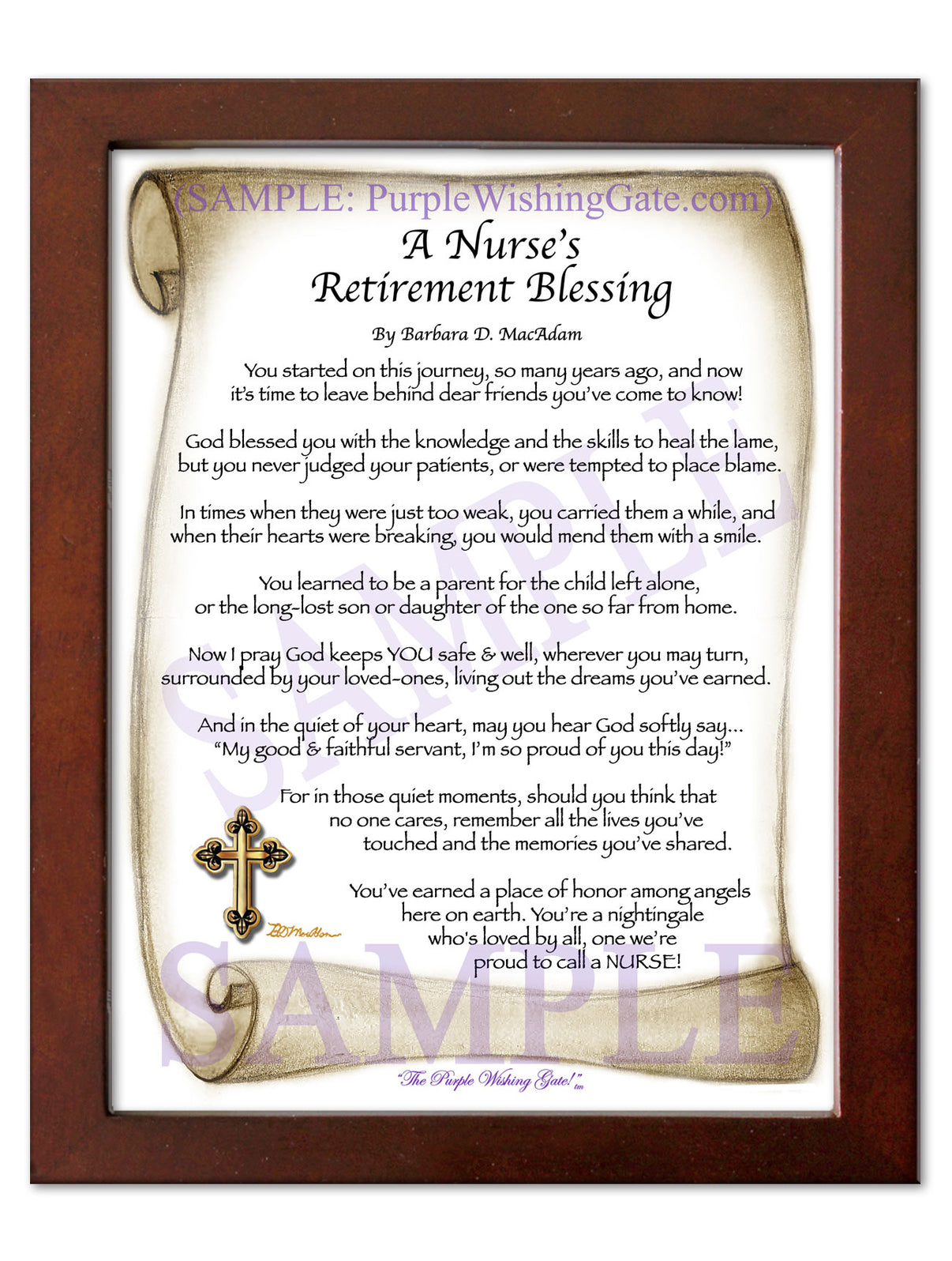 A Nurse's Retirement Blessing - Retirement Gift - PurpleWishingGate.com