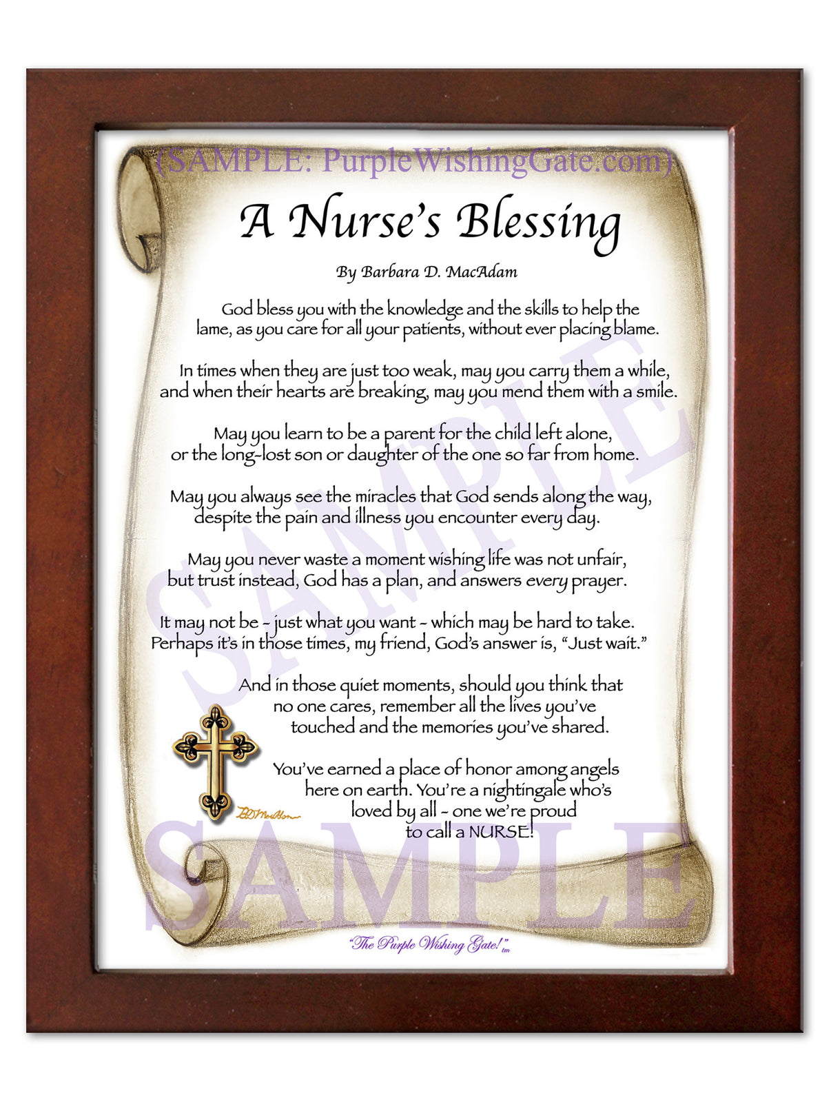 A Nurse's Blessing - Nurse's Gift - PurpleWishingGate.com