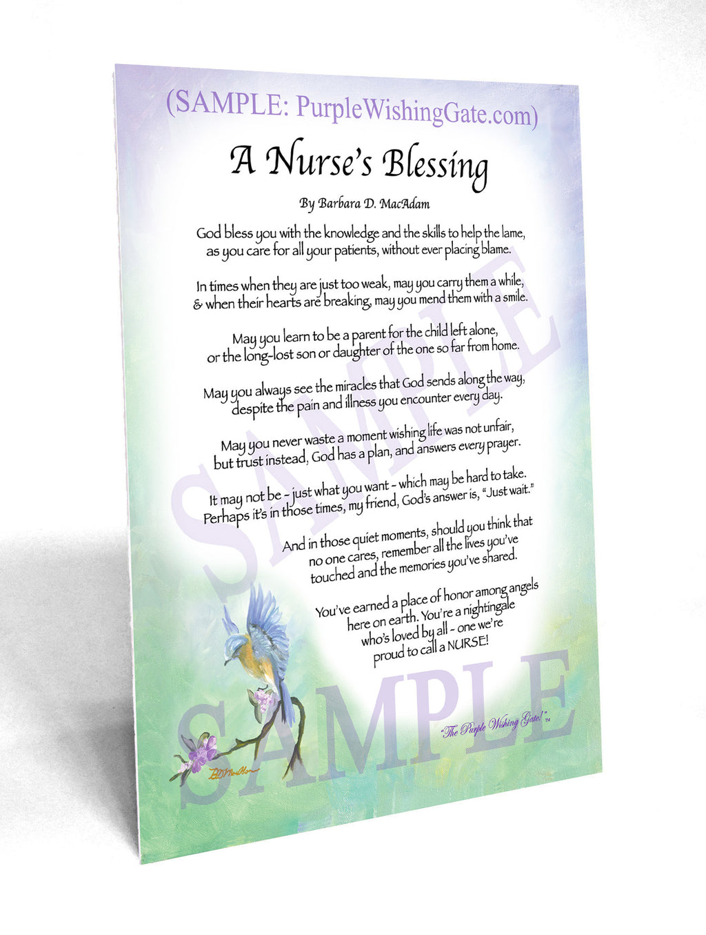 A Nurse's Blessing - Nurse's Gift - PurpleWishingGate.com