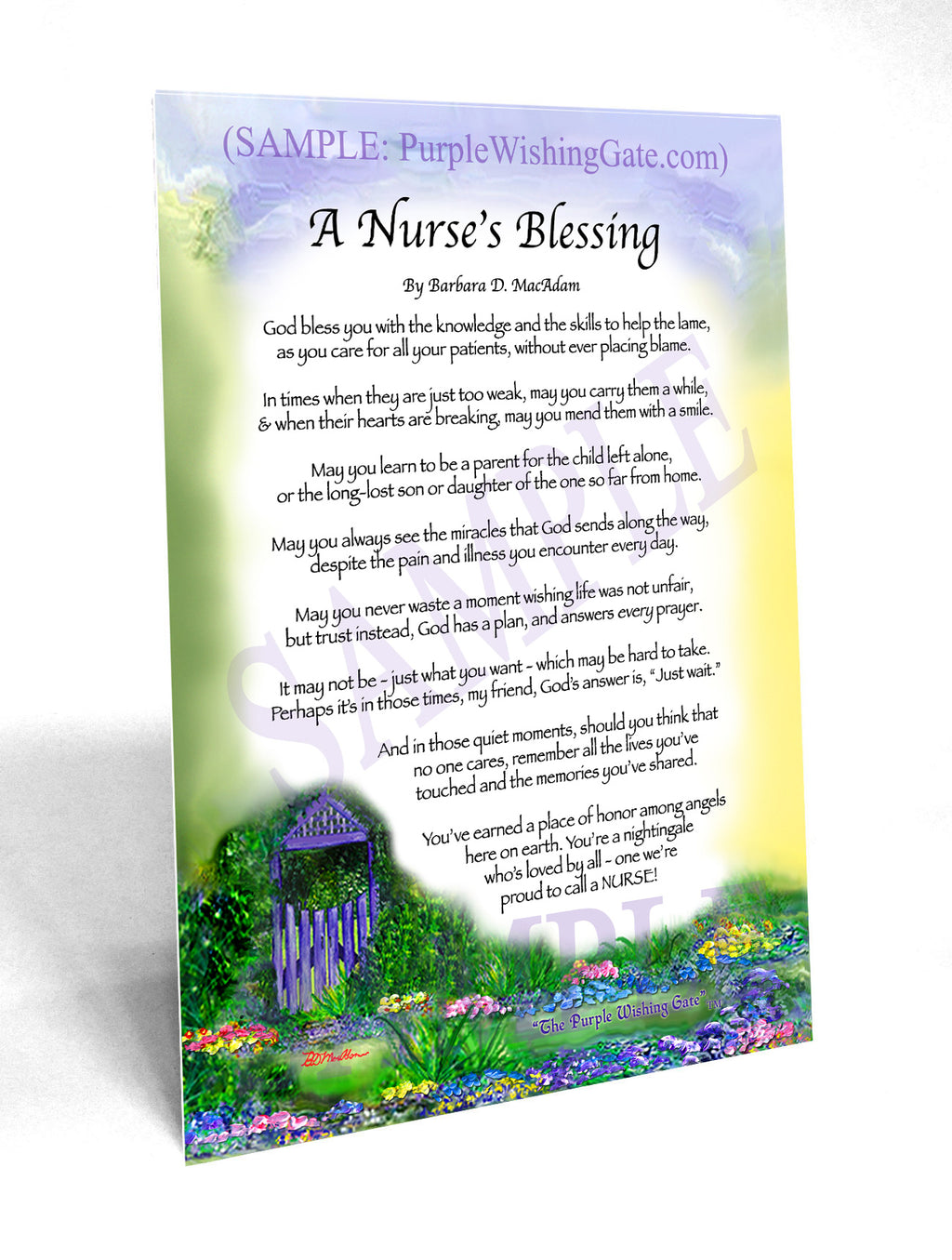 A Nurse's Blessing - Nurse's Gift - PurpleWishingGate.com