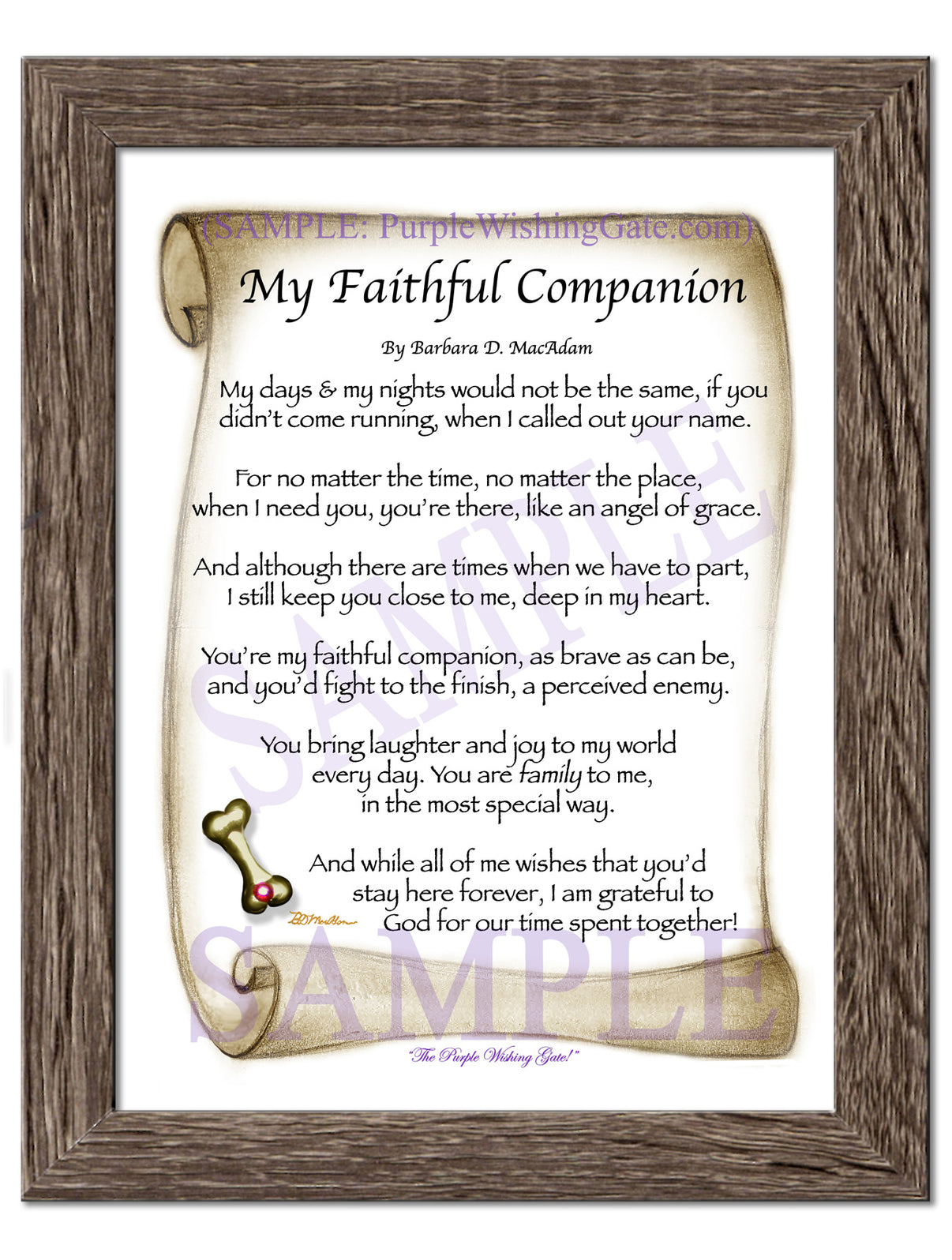 My Faithful Companion - Pet Blessing - PurpleWishingGate.com