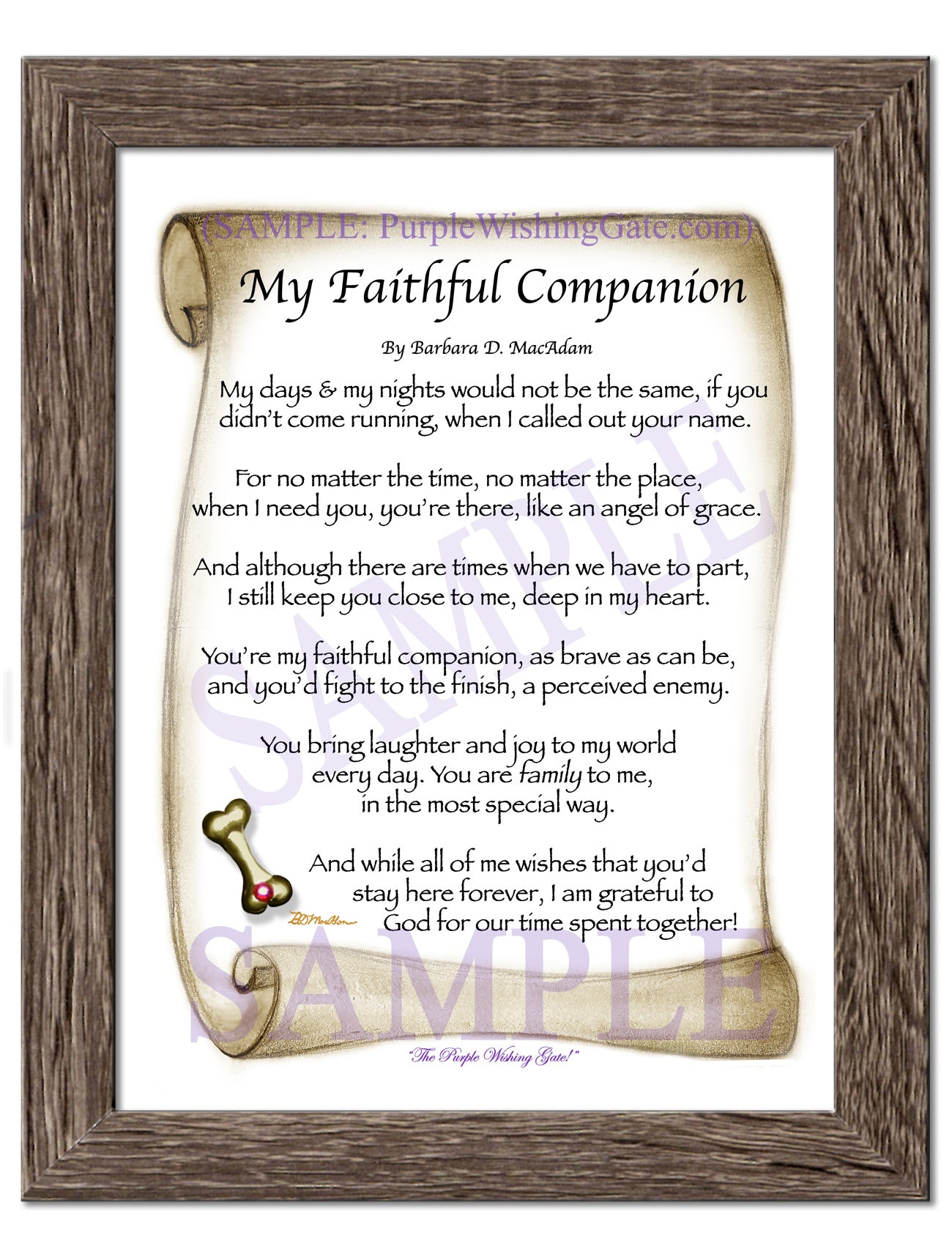 My Faithful Companion - Pet Blessing - PurpleWishingGate.com