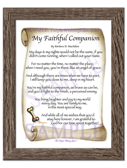 My Faithful Companion - Pet Blessing - PurpleWishingGate.com