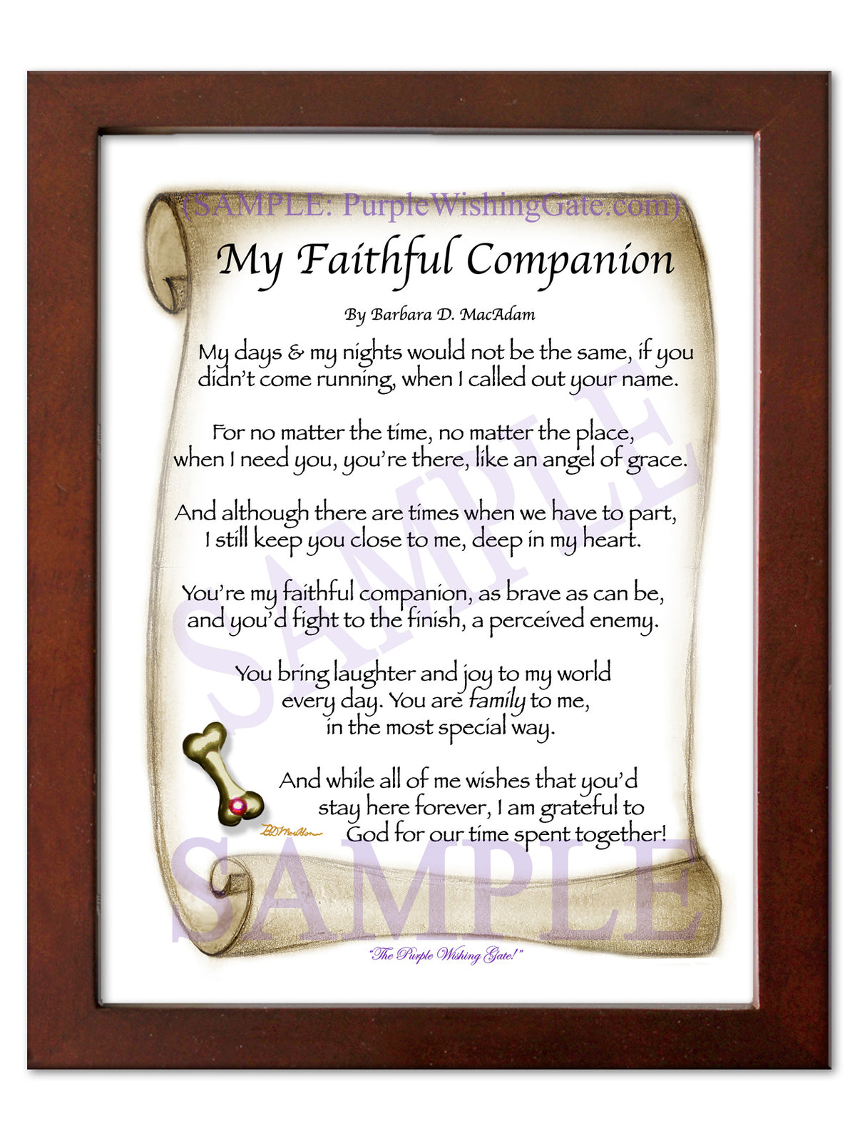 My Faithful Companion - Pet Blessing - PurpleWishingGate.com
