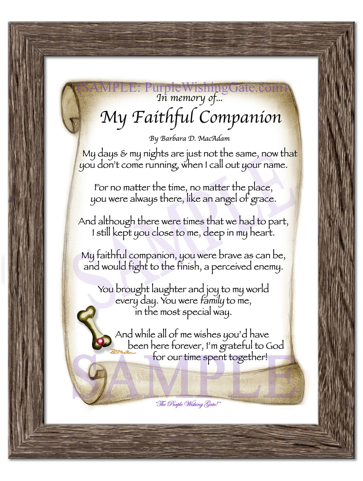 In memory of... My Faithful Companion - Pet Blessing - PurpleWishingGate.com